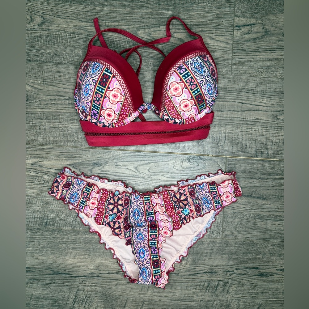 Shade & Shore Multicolor Bikini Set